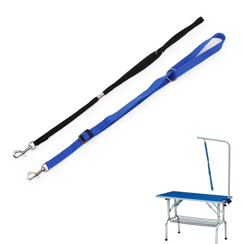 

Dog Grooming Restraint Loop Nylon Leash Noose Loop Lock Clip Rope for Pet Grooming Table Dog Accessories 48*1.3cm