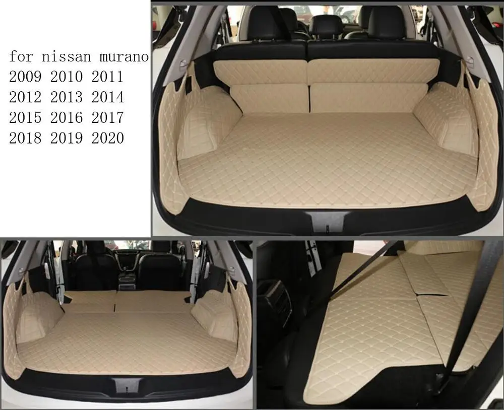 Волокна кожи багажник автомобиля коврик для nissan murano 2009 2010 2011 2012 2013 2014 2015 2016 2017 2018