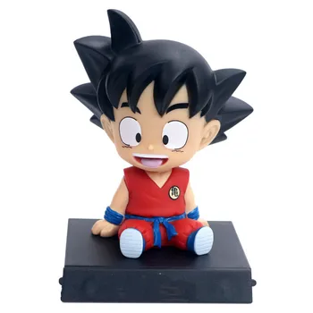 

Anime Dragon Ball Z Goku Kuririn Car Decoration PVC Collection Model Shaking His Head Doll Phone Holder Action Figure Toy