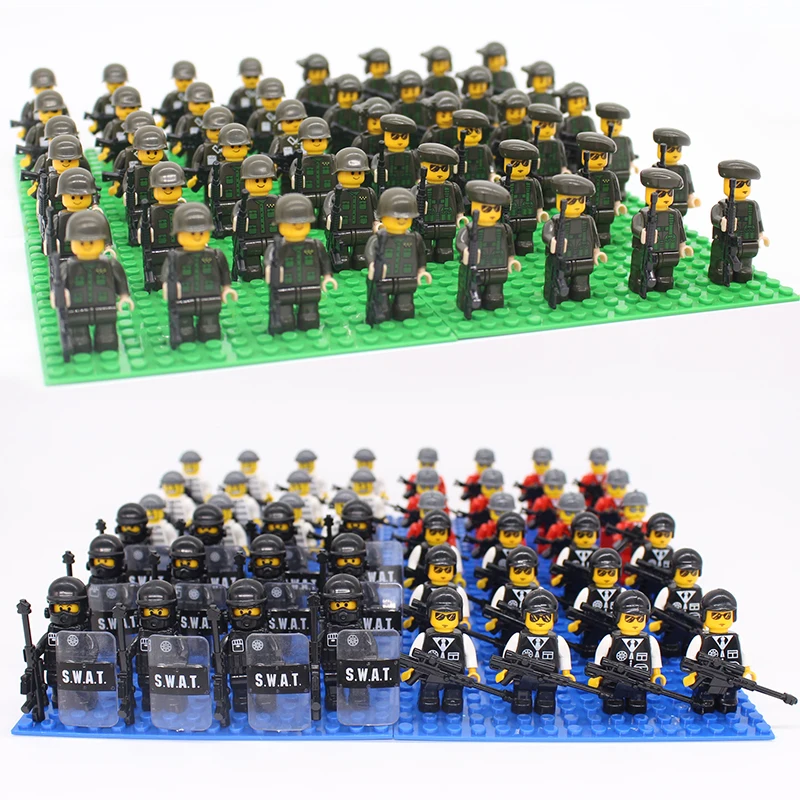 

Mini-assembly Toy Gun Military Series Plug-in Building Blocks Assemble Soldier Regiment Weapon Explosion-proof Police Force Gift