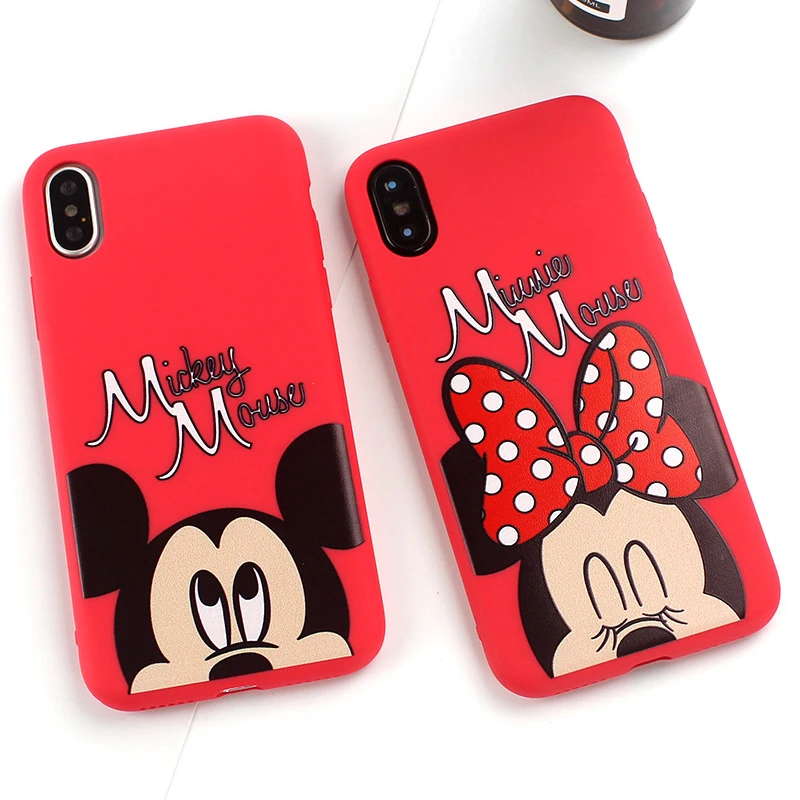 GYKZ Cartoon Minnie Mickey Mouse Phone Cases For iPhone XS