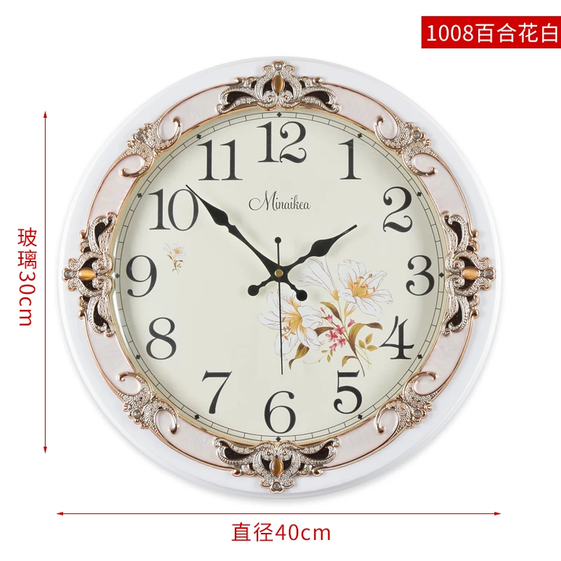 Retro Pastoral Quartz Wall Clocks Color:N