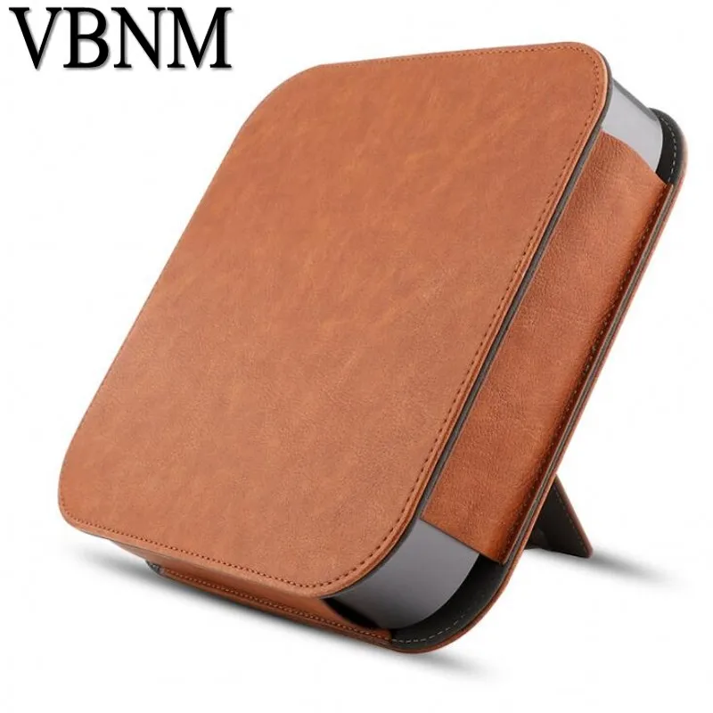 

Genuine Leathe For MAC mini Holster protectio Protective cover for desktop computer host computer protection machine dust jacket