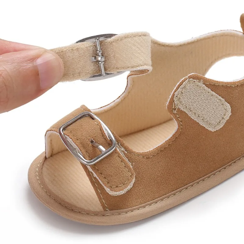 Летние мужские сандалии из искусственной кожи для новорожденных, повседневная мягкая обувь, модные удобные детские сандалии