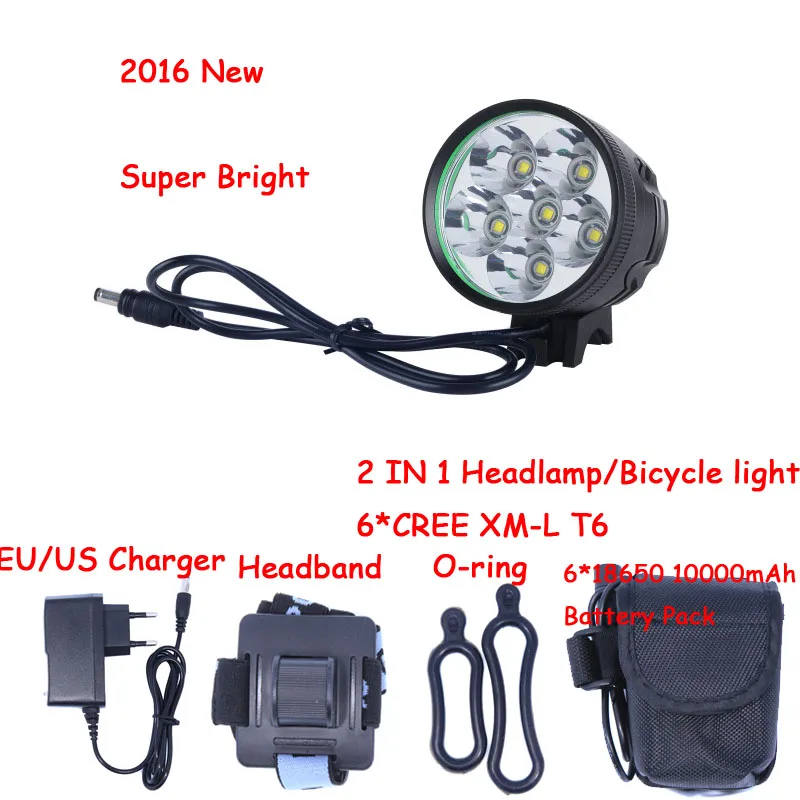 2 в 1 велосипедный фонарь 6 светодиосветодиодный XM L T6 3 режима|headlight headlamp|xm-l t6 ledcree