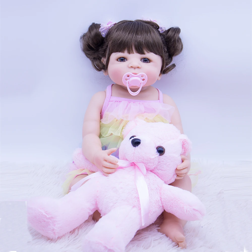 22 дюйма кукла Bebe Reborn полностью силиконовая игрушка для тела девочки 55 см большие