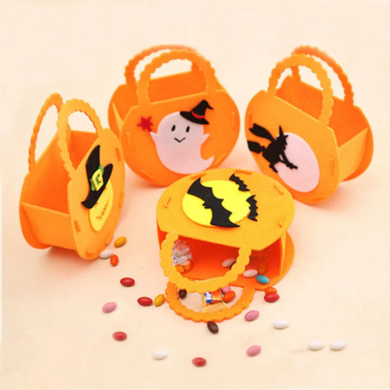 

4Pcs/Lot Halloween DIY Candy Bags Children's Gift Handbags Halloween Decoration Party Home Decor Prop Dress Up Accessories