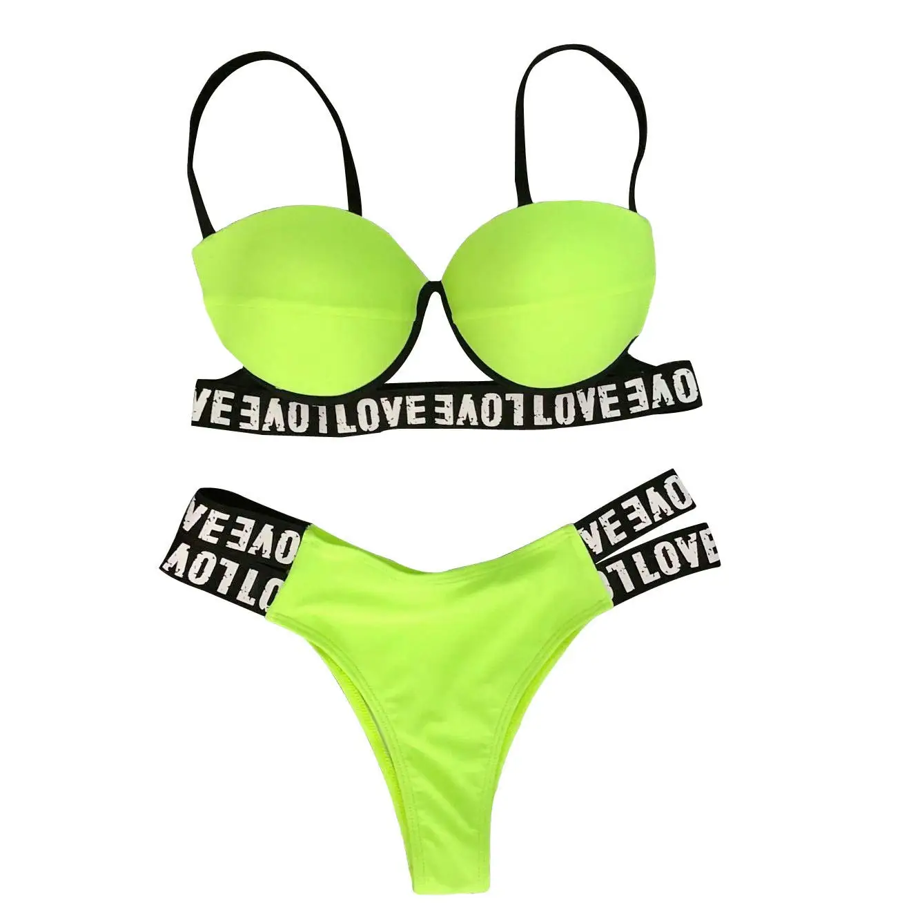 

IMCUTE Sexy Bikini Set Two Piece Swimsuit Women Brazilian Biquini Bathing Suit Female Beach Swimwear