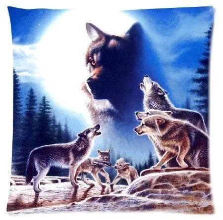 Wolf We Have a Idol Throw Pillow pillow Case Cover s Printed 18x18 InchesOne Side | Дом и сад
