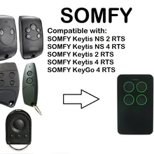 Для SOMFY Telis 1 RTS/Keytis NS 2 RTS/SOMFY Smoove RTS контроллер гаражной двери совместимый пульт дистанционного управления 433,42 МГц прокатки