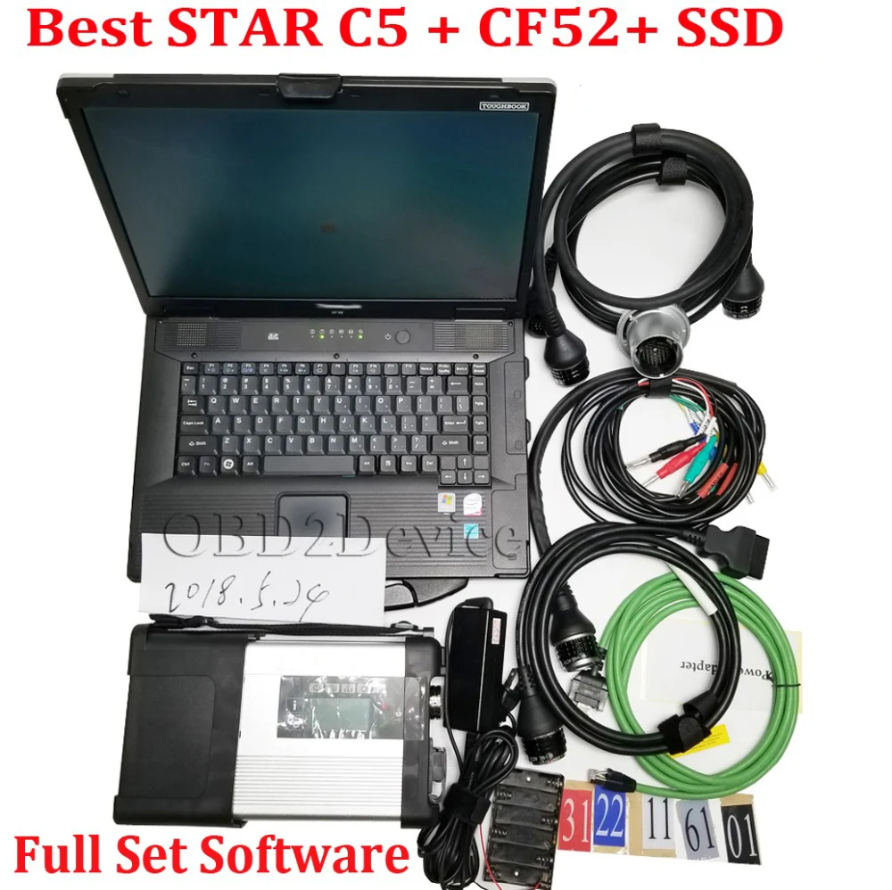 

Best Quality MB Star C5 OBD2 Diagnostic Interface Laptop CF52 I3 Newest Star C5 Software SSD Plus DTS/Vediamo 8.14.16