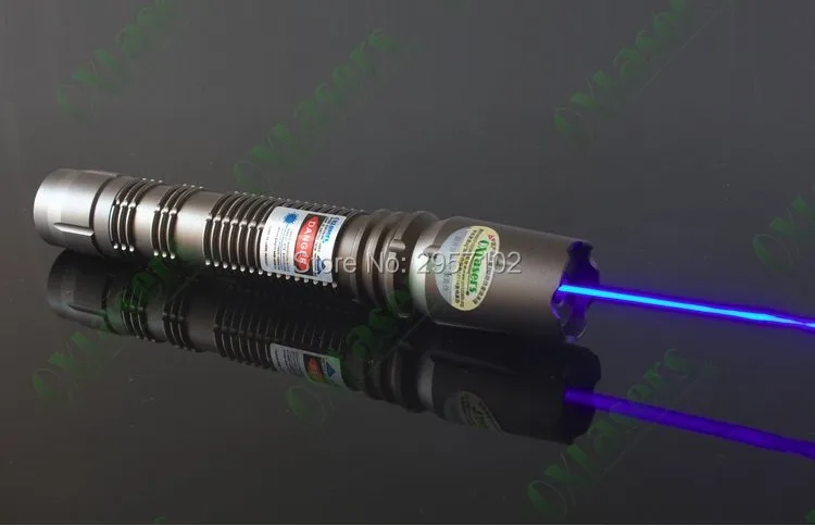 

450nm 10000mw/10W High Power Focusable Blue Laser Pointer Flashlight Burning Match/Paper/Dry Wood/Burn Cigarettes+5 Star Heads