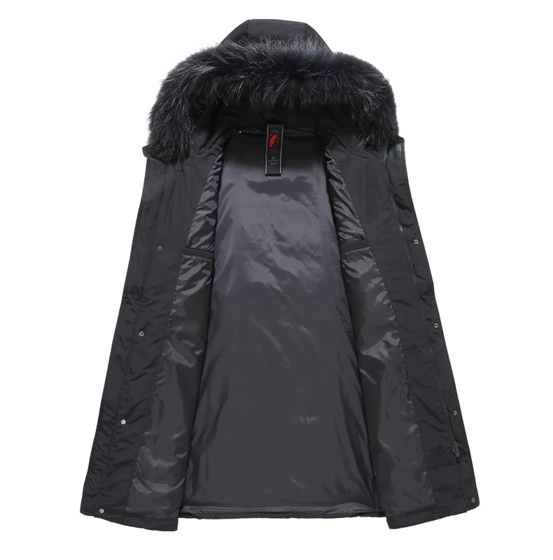 2018 Thicken Warm Winter Duck Down Jacket for Men Fur Collar Parkas Hooded Coat Plus Size Overcoat Western Style (5)