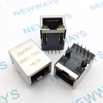 

10PCS/Lot HR911105A HY911105A RJ45 socket with lamp network filter socket