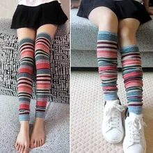 Зимние теплые гетры Вязаные крючком высокие длинные носки леггинсы женские вязаные шерстяные зимние теплые домашние носки-Тапочки