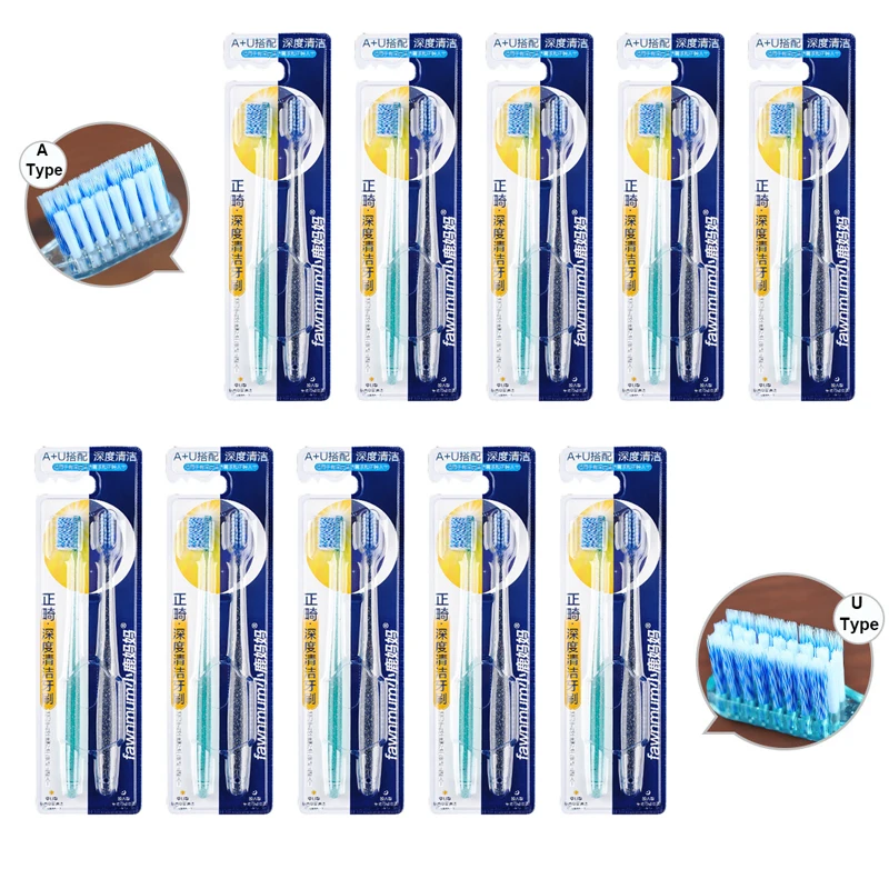 

Adult Orthodontic Tooth Brush 10 Packs Toothbrush For Braces U A Trim Soft Toothbrushes 20 Pieces Brush For Clean Braces