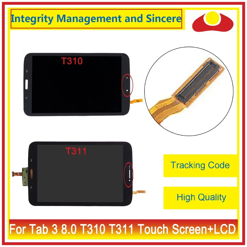 High Quality For Samsung Galaxy Tab 3 8.0 T310 T311 Touch Screen Digitizer+LCD Display Assembly Complete White Black+Tracking High Quality For Samsung Galaxy Tab 3 8.0 T310 T311 Touch Screen Digitizer+LCD Display Assembly Complete White Black+Tracking