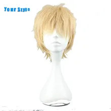 Ваш стиль короткий парик косплей стиль волос s мужчин синтетические натуральные волосы парики Высокая температура волокна