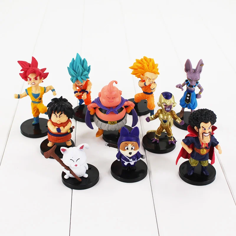 20 шт./лот Dragon Ball Z фигурка игрушка Гоку Вегета Супер Saiyan God Hercule Frieza Boo Beerus Whis аниме DBZ мини модель куклы