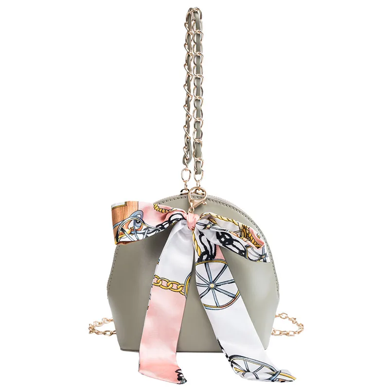 

2019 summer new high-grade bag ocean silk scarf shell handbag small lady bag shoulder Messenger bag