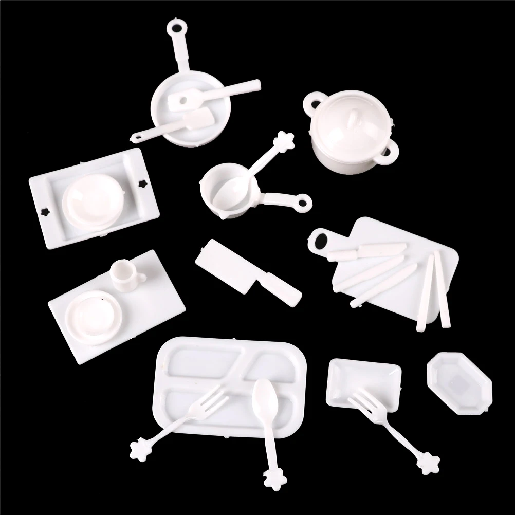 Dollhouse 112 Plate Cup Dish Bowl Tableware Set Miniature Toy Doll Food Dollhouse Kitchen Dish