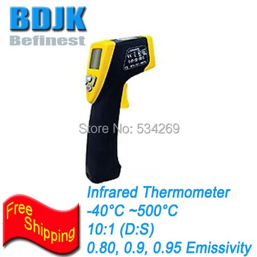 

Pocket Infrared Thermometer with Digital Display and Laser Point -40~500 Temperature Measurement