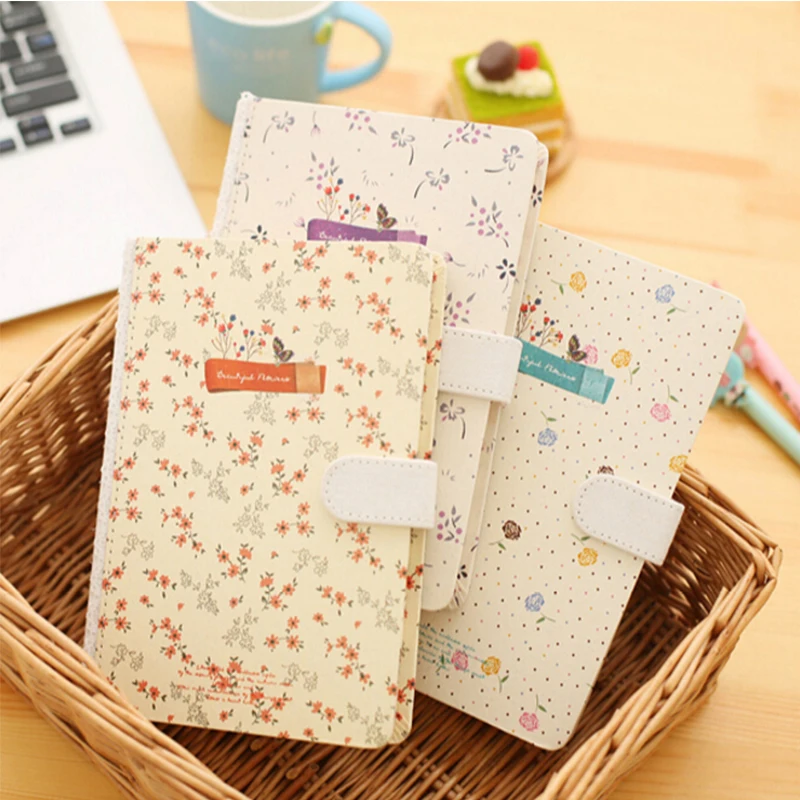 Cute Korean Flower Diary Notebook School Supplies Student Writing Pads
