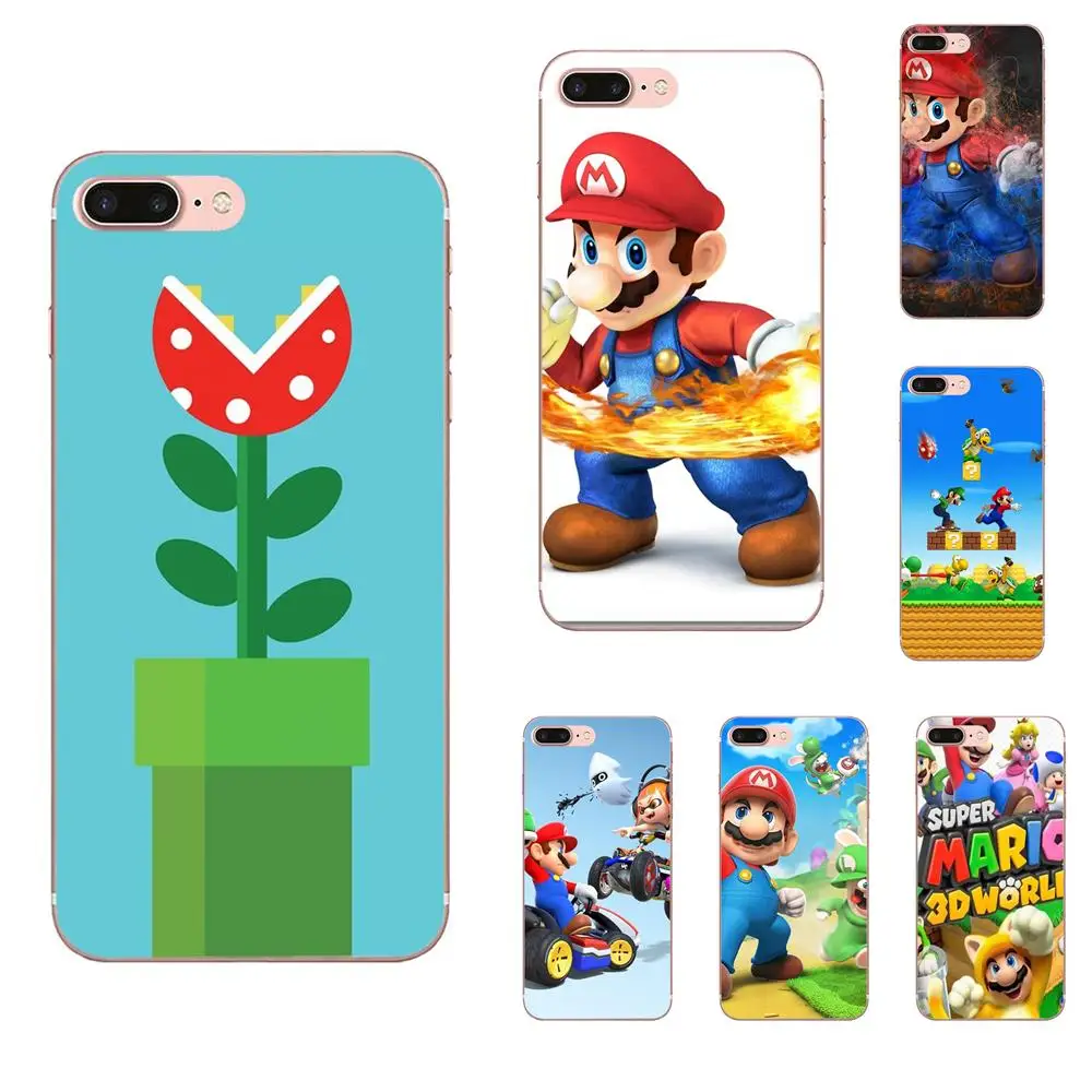 

TPU Case Cover For Samsung Galaxy Note 5 8 9 S3 S4 S5 S6 S7 S8 S9 S10 mini Edge Plus Lite Super Marios Bros Games Flexible