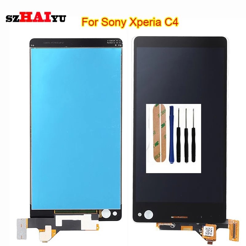 SzHAIyu протестированный хорошо работающий ЖК-дисплей + сенсорный экран для Sony Xperia C4