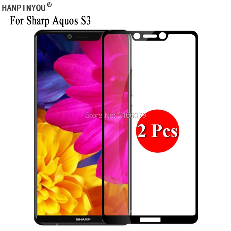 

2 Pcs/Lot For Sharp Aquos S3 6.0" Full Cover Screen Protector Tempered Glass Protective Film + Clean Tools