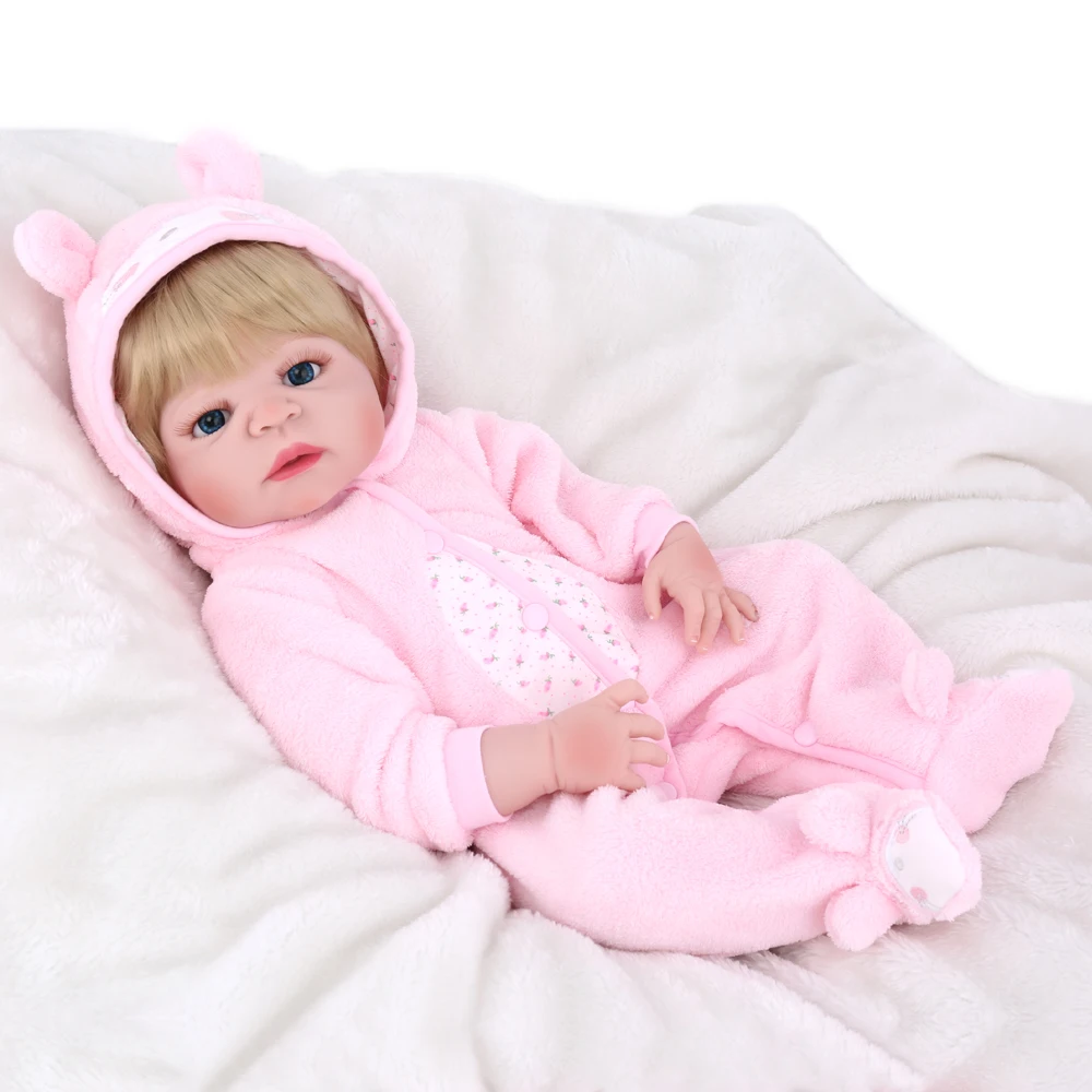 

NPKDOLL 22"55cm full silicone vinyl reborn baby dolls lifelike bebe girl reborn bonecas best children gift dolls toys