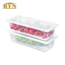 2PCS/PACK Clear Multi-functional Kitchen Vacuum Food Storage Box Organizer