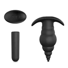 Anal Vibrator Butt Plug Stimulate 9 Vibration Modes Silicone Dildo Adult Massager Sex Toy for Women Men