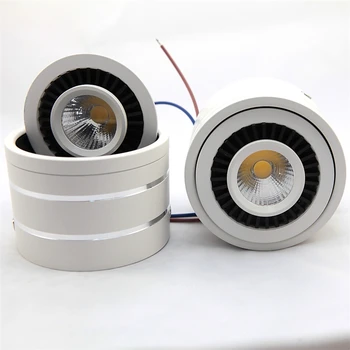 

Free Shipping 10W/12W/15W/20W Surface Mounted Dimmable COB Led Ceiling Downlight White Shell Led Spot Light With Led Driver