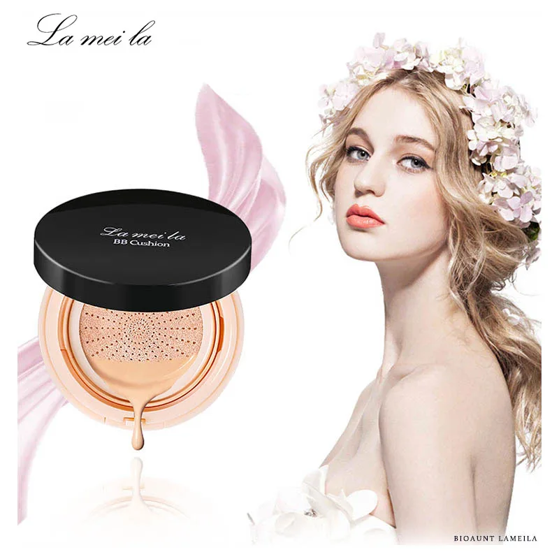 

LAMEILA Air Cushion BB Cream Concealer Whitening Face Foundation Powder with Korean Imported Materials for Natural Nude Makeup
