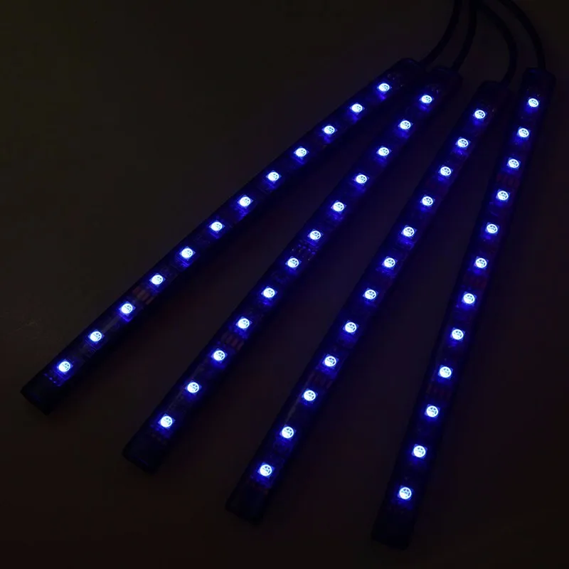 POSSBAY coche Universal LED tira de la lámpara luz Interior del coche Luces de la atmósfera de neón Decoración Luz Luces con voz/Control remoto POSSBAY coche Universal LED tira de la lámpara luz Interior del coche Luces de la atmósfera de neón Decoración Luz Luces con voz/Control remoto