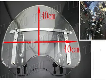

Universal Clear Windshield Windscreen For Motorcycle Street Bike Dual Sport Bike Chopper Custom Cruisers