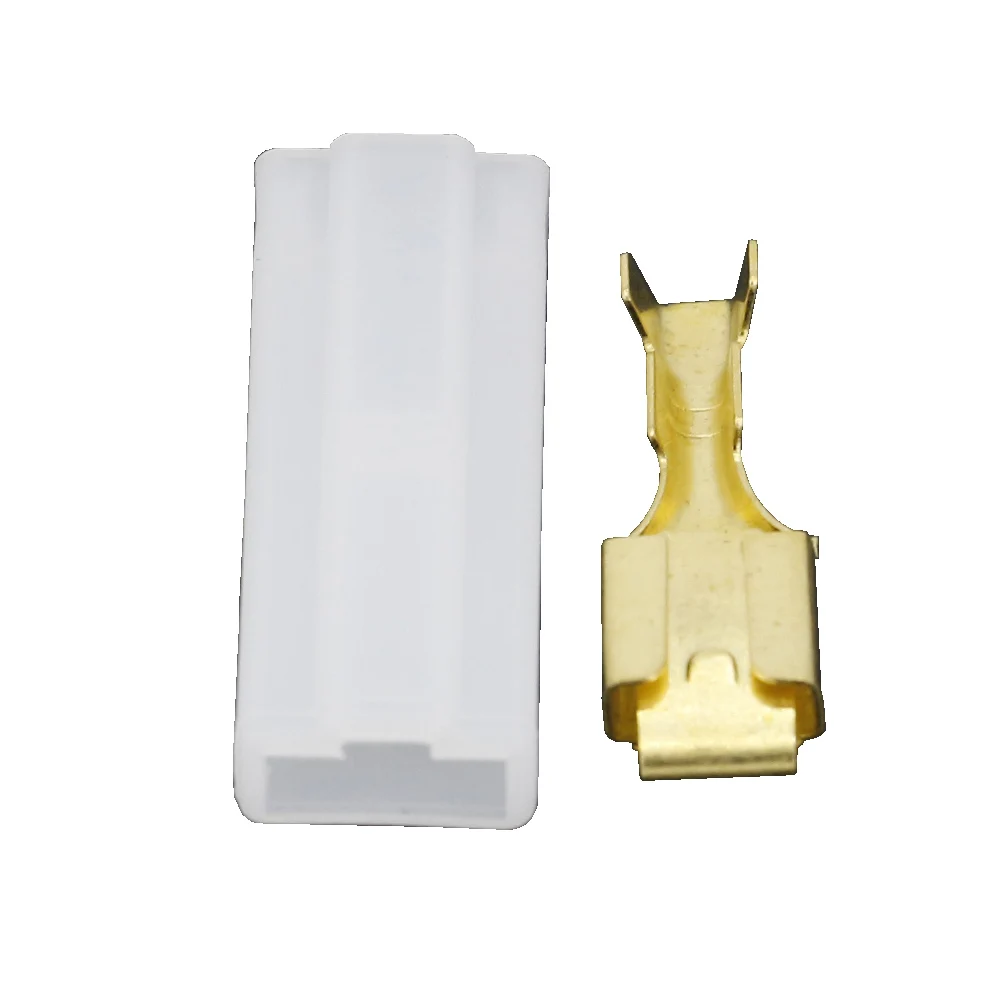 

1 pin 6.3 series white plastic speaker connector with terminal DJ7014-6.3-21 1P connector