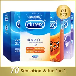Презерватив Durex 70 шт./лот натурального латекса гладкой смазкой презервативы для Для мужчин Секс-игрушки продукты магазин оптовая продажа