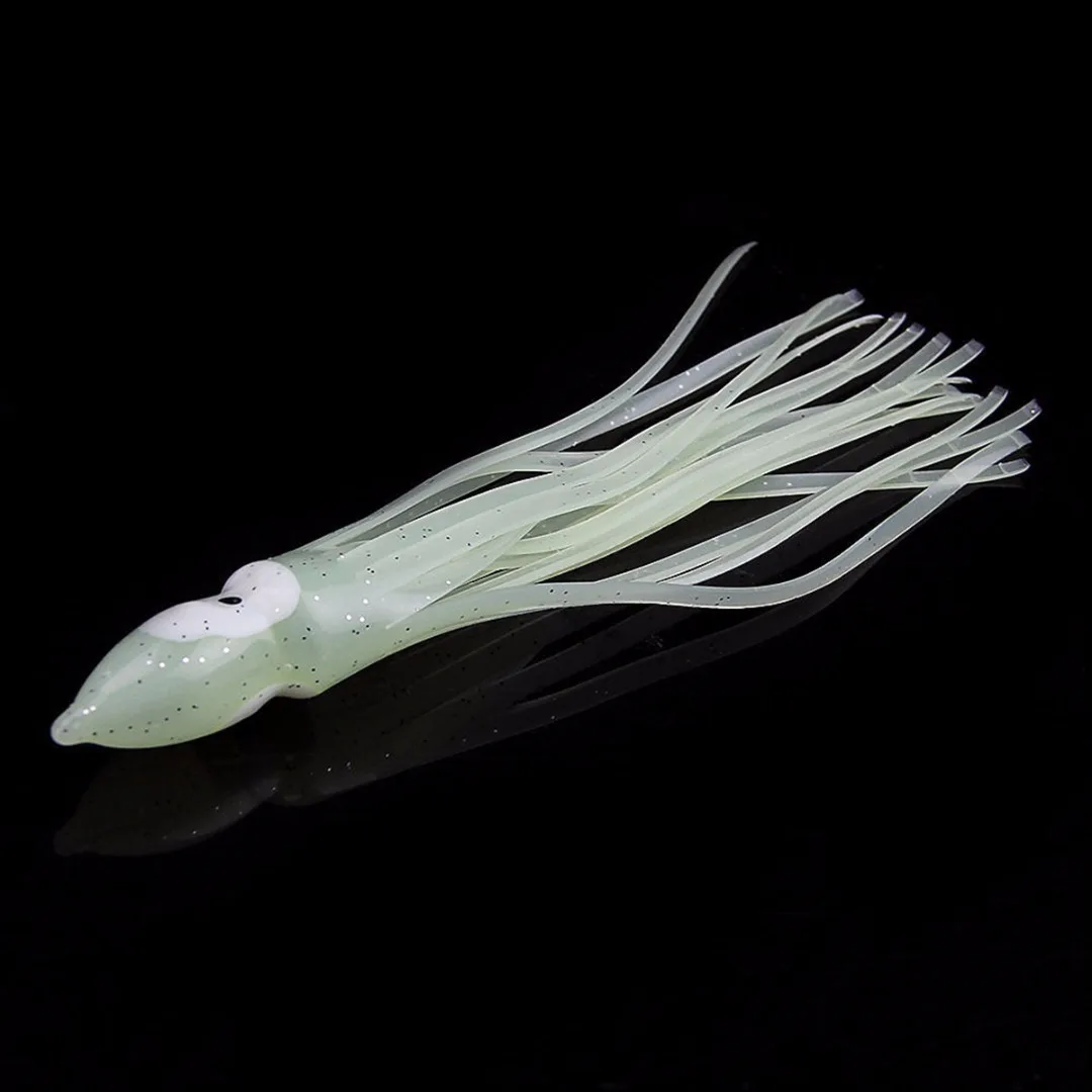 10Pcs/Lot Soft Octopus Fishing Lures For Jigs Mixed Color Luminous Octopus Skirts Bait Soft Fishing Lure Jigging Hooks 16cm/8.2g