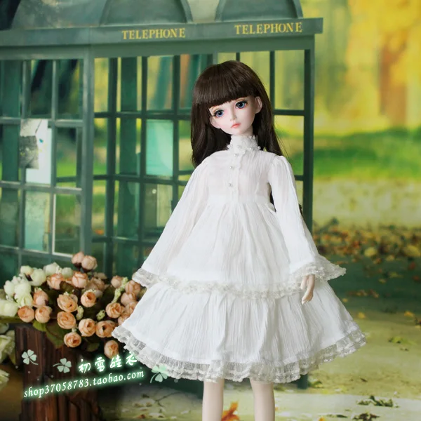 Весеннее платье с белым платьем для 1/3 1/4 1/6 BJD SD кукла аксессуары одежды | Игрушки и