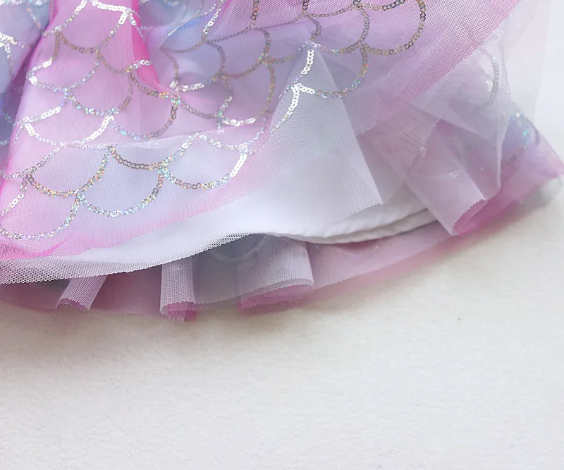 Милая бальная юбка для маленьких девочек детская одежда летняя, осенняя, зимняя разноцветная одежда детская сетчатая юбка-пачка русалки с блестками