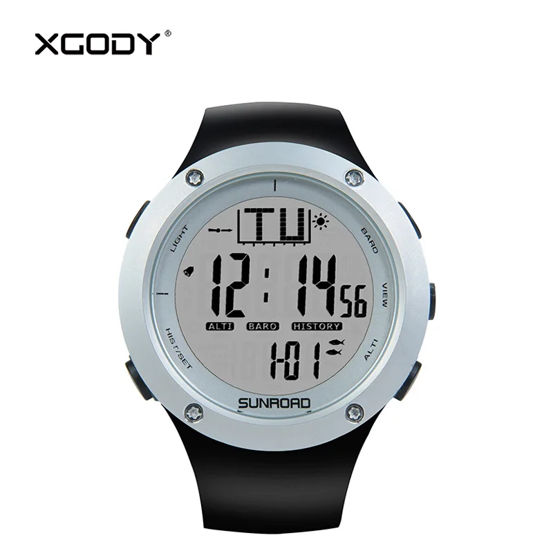 

XGODY FR722 Bluetooth Smart Watch for Fishing Waterproof Altitudemeter Pedometer Backlit Smart Wrist Watch Men iOS Android Reloj