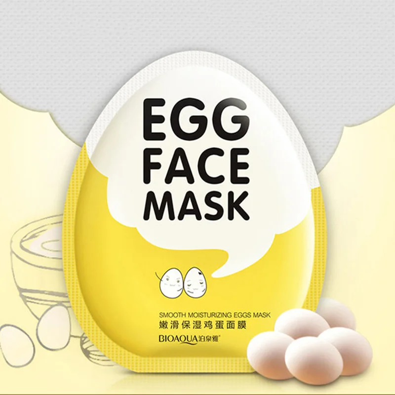 

BIOAQUA Egg Facial Masks Oil Control Brighten Tender Moisturizing Face Mask Moisturizing Mask Korean Cosmetics Skin Care