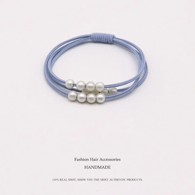 

Euhra High Quality Popular Solid Elastic Hair Bands 4mm Pearl Headband Women Rubber Band Lady haar accesorios para el cabello