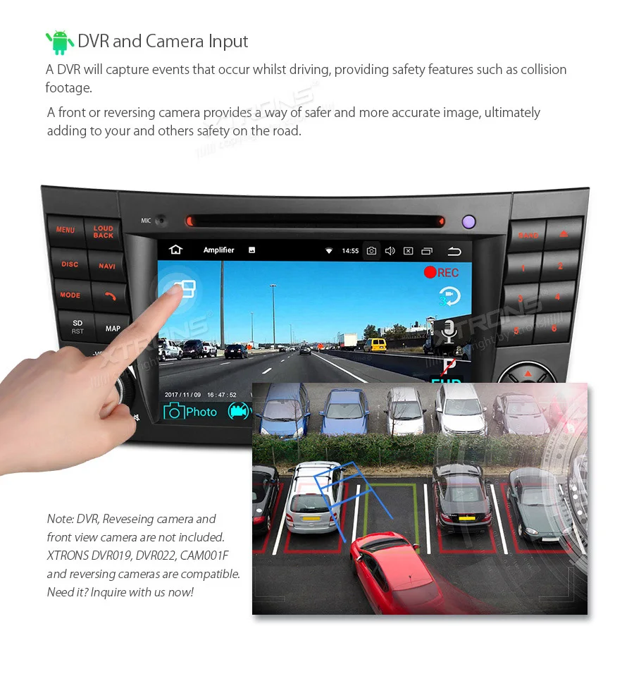 Sale 7" Android 8.1 Car Multimedia DVD Navigation GPS RCA Radio for Mercedes-Benz E-Class W211 2002-2008 & CLS-Class W219 2005-2006 20