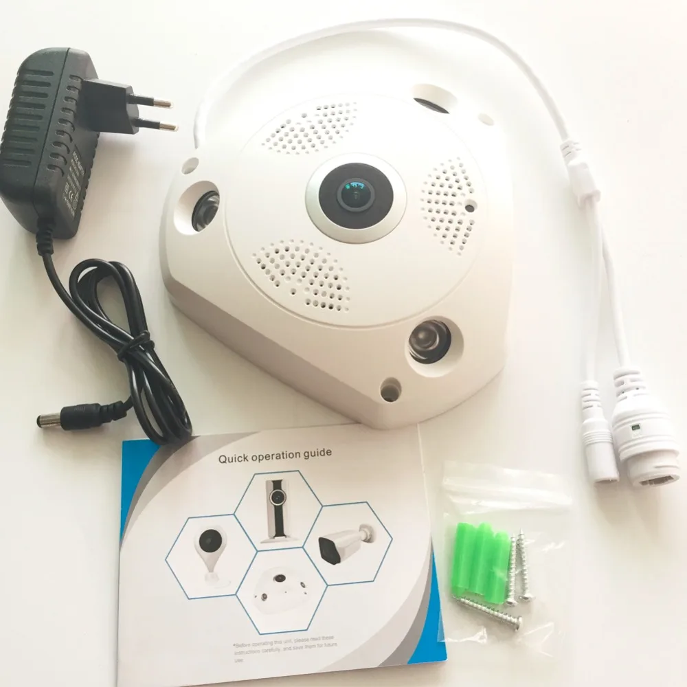 

HD 960P 360 Degree Fisheye Panoramic Built-in Mic WiFi P2P Network IP Camera add SD Card slot Home Security System