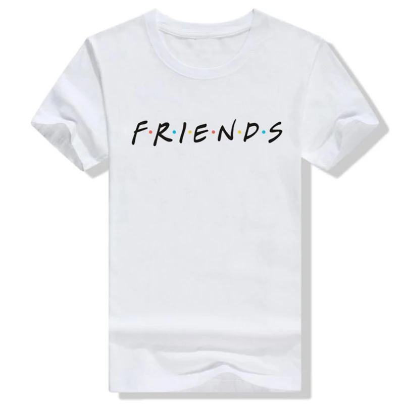 Футболка с надписью «FRIENDS», женская футболка, повседневная забавная футболка для девушек, топ, хипстер, Прямая поставка