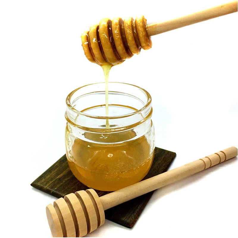 

1Pc Practical Long Handle Wood Honey Spoon Mixing Stick Dipper For Honey Jar Supplies Kitchen Tools