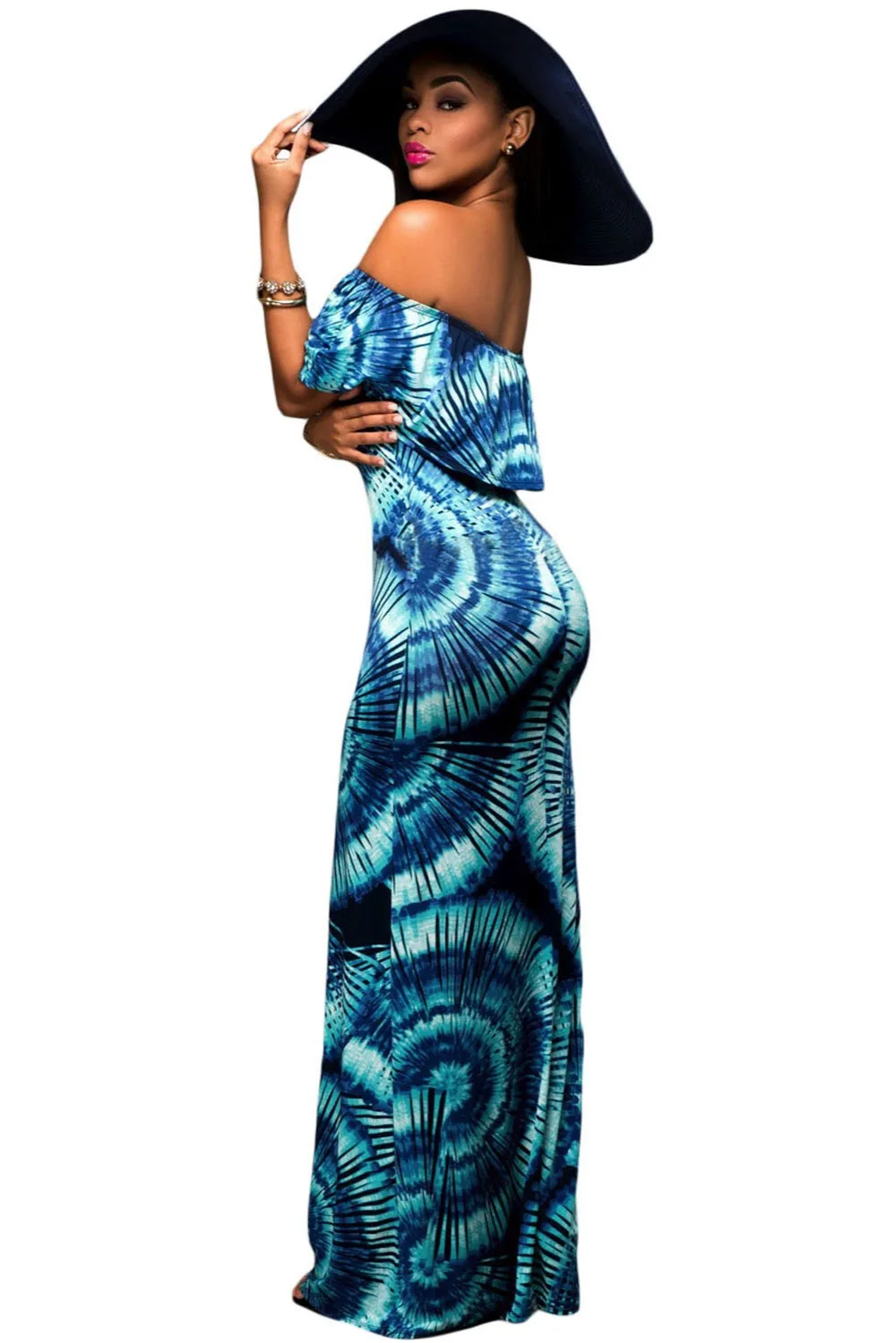 Color-Gradient-Fanshape-Print-Off-the-shoulder-Maxi-Dress-LC61189-3-2